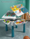 Height-adjustable Multipurpose Children Activity Table with 2 chairs
